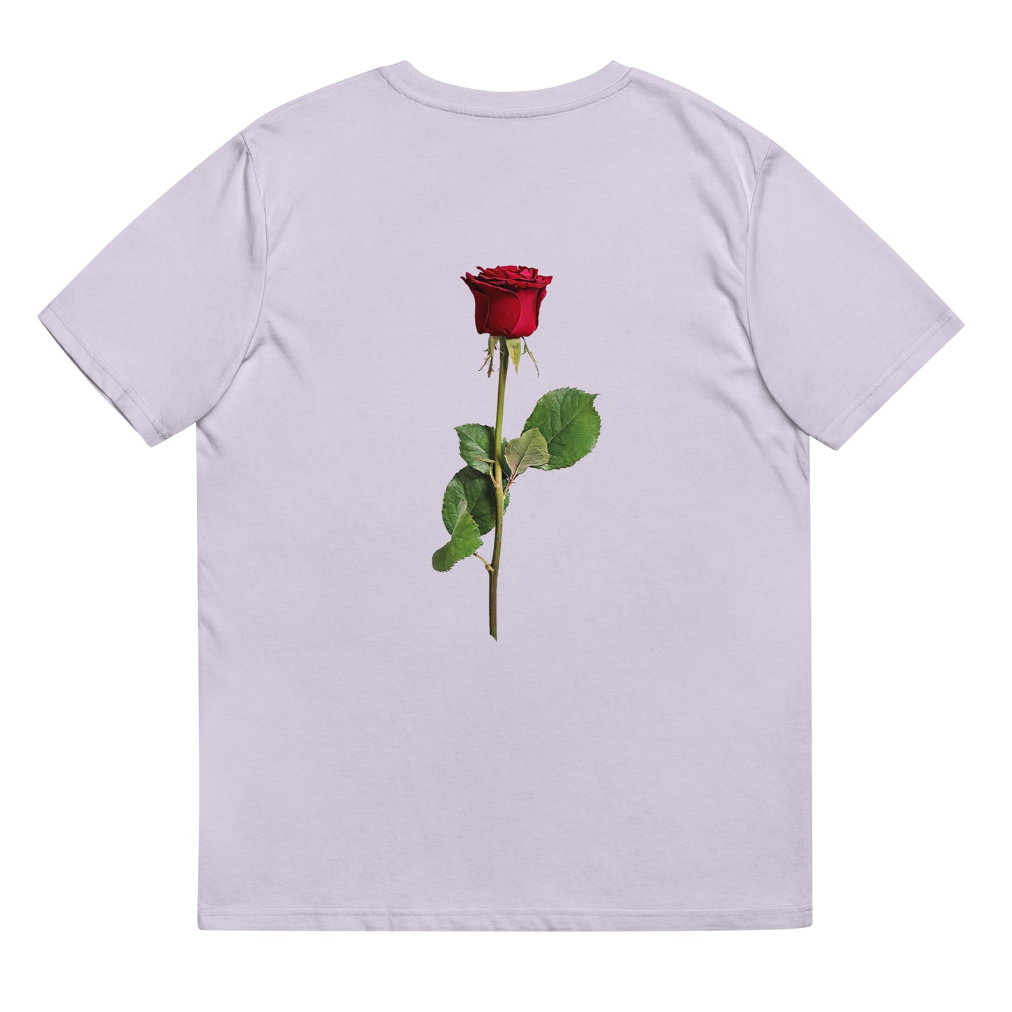 Assi embroidered & red flower unisex t-shirt